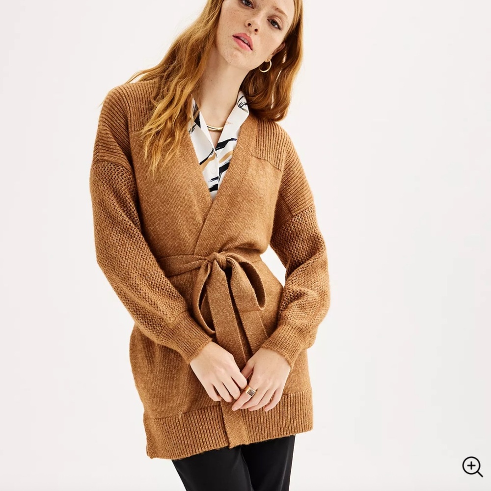 NWT Women's Nine West Belted Essential Cardigan - size XL